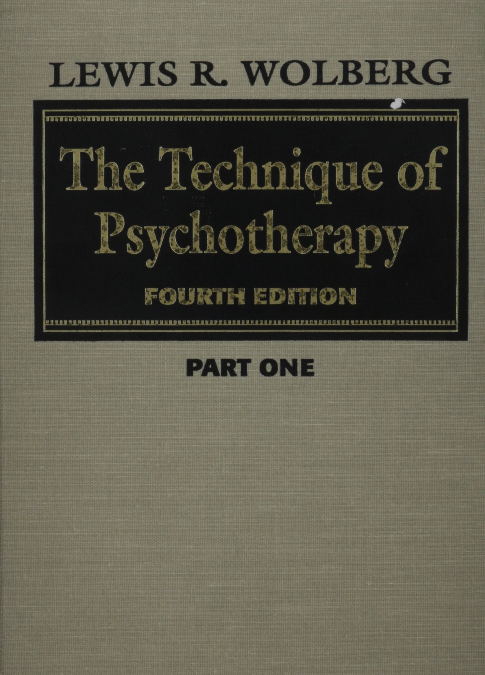 The Technique of Psychotherapy — used book cover