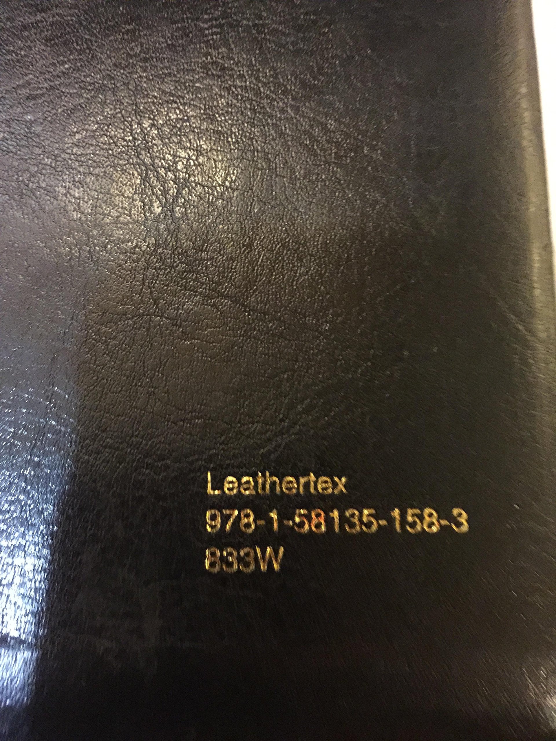 NASB Side-Column Reference Wide Margin Bible; Black Leathertex — used book cover