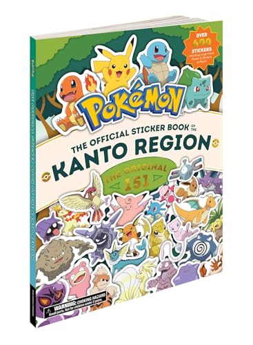 Pokémon The Official Sticker Book of the Kanto Region — used book cover