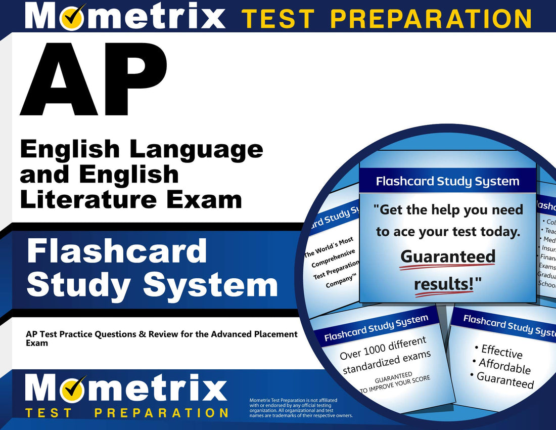 AP English Language and English Literature Exam Flashcard Study System — used book cover