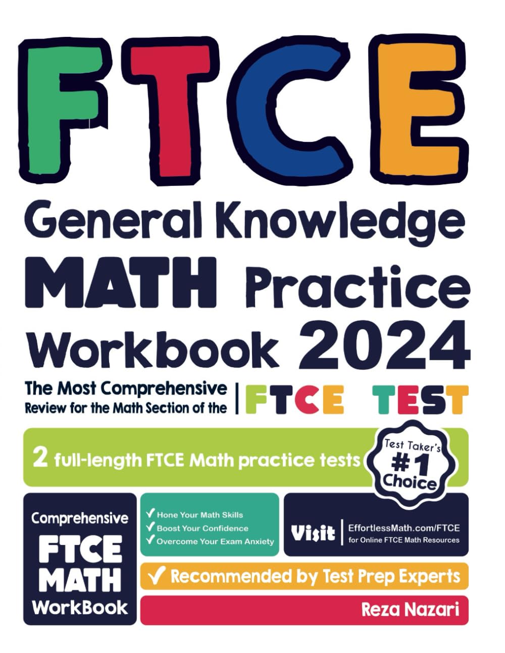 FTCE General Knowledge Math Practice Workbook — used book cover
