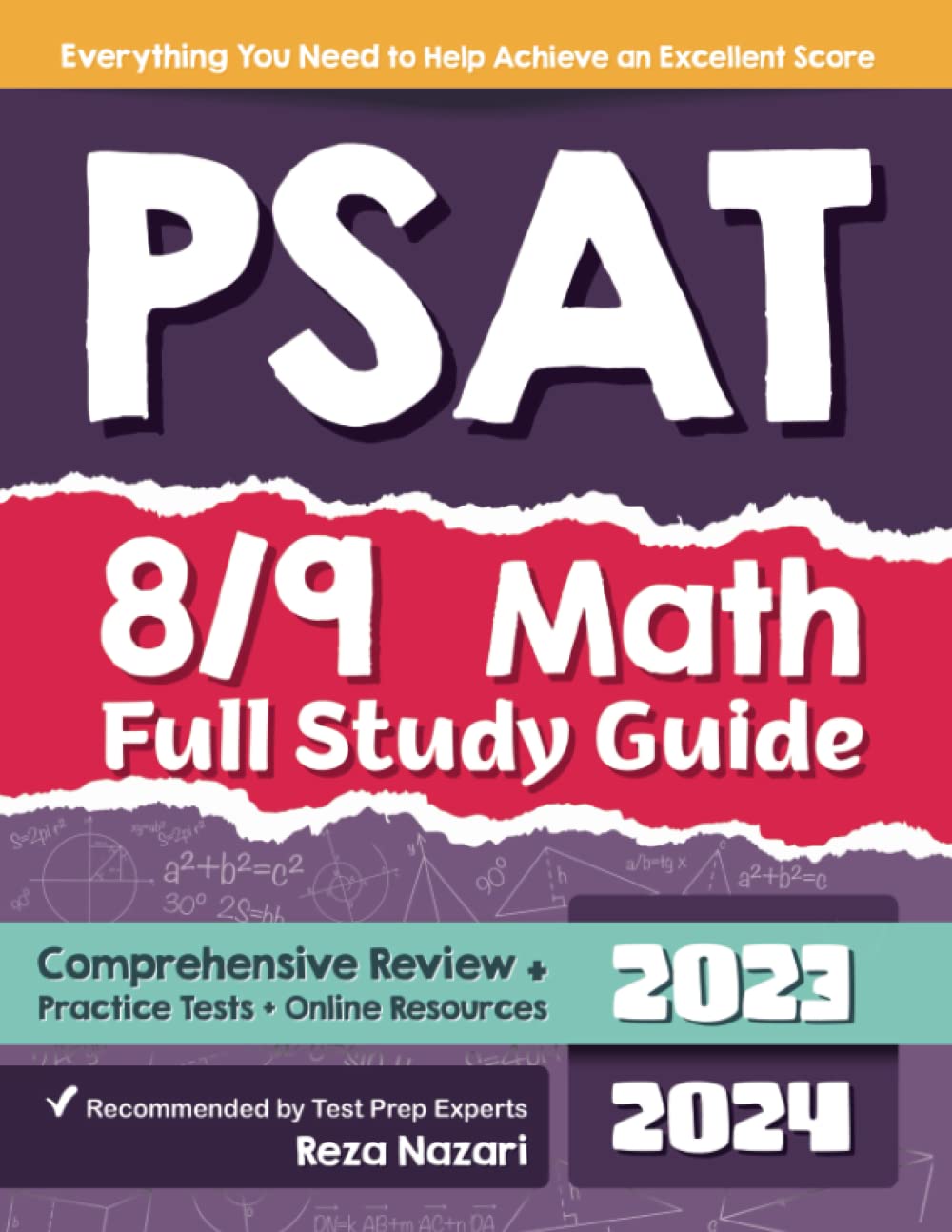 PSAT 8/9 Math Full Study Guide — used book cover