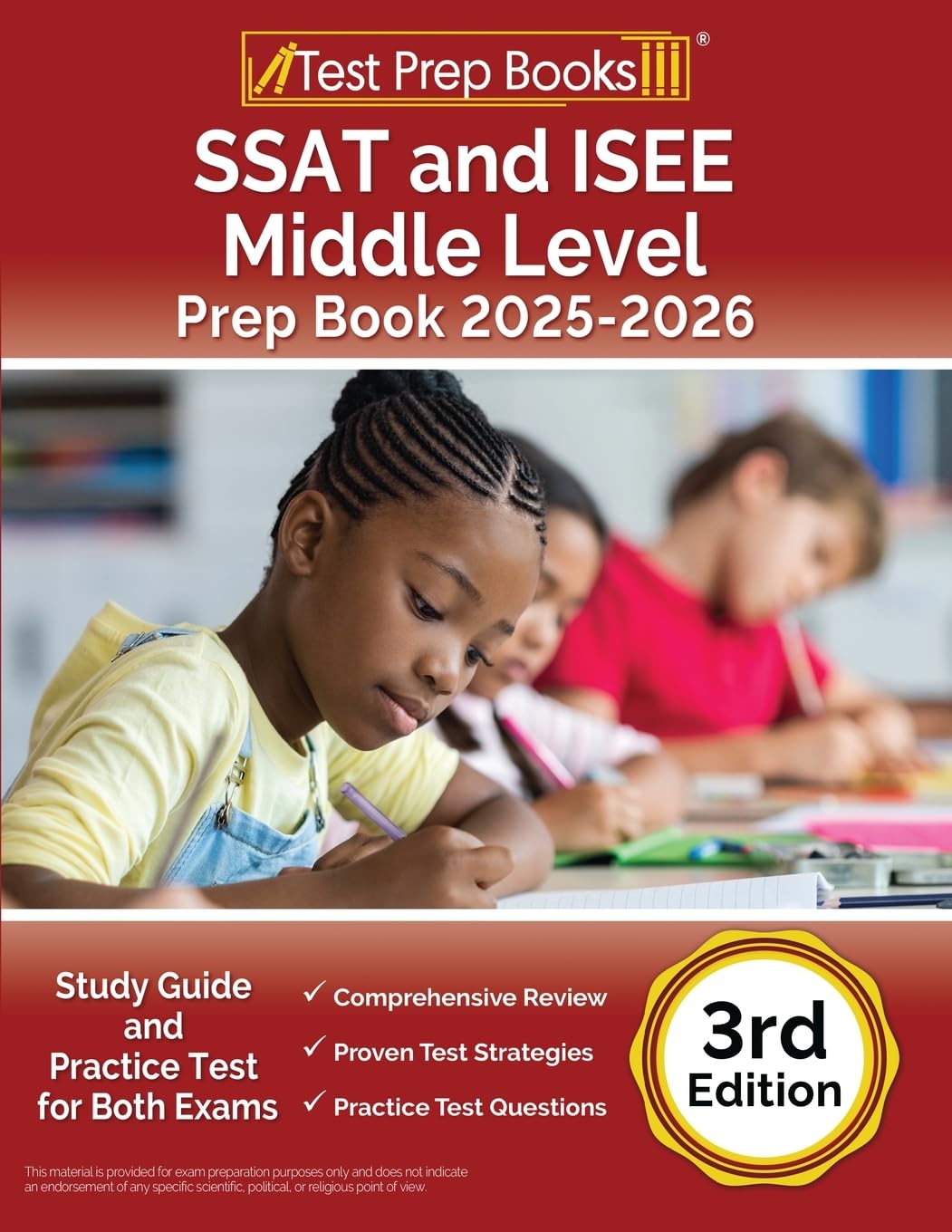 SSAT and ISEE Middle Level Prep Book 2025-2026 — used book cover