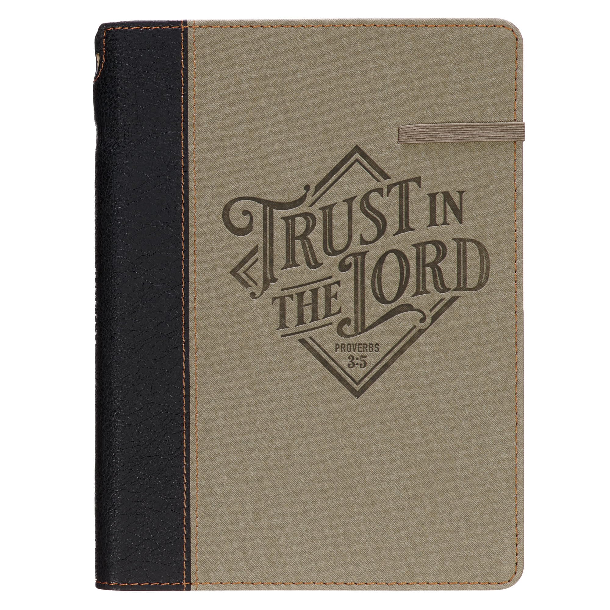 Christian Art Gifts Inspirational Elastic Closure Journal w/Pen Holder, Trust in the Lord - Prov. 3 — used book cover