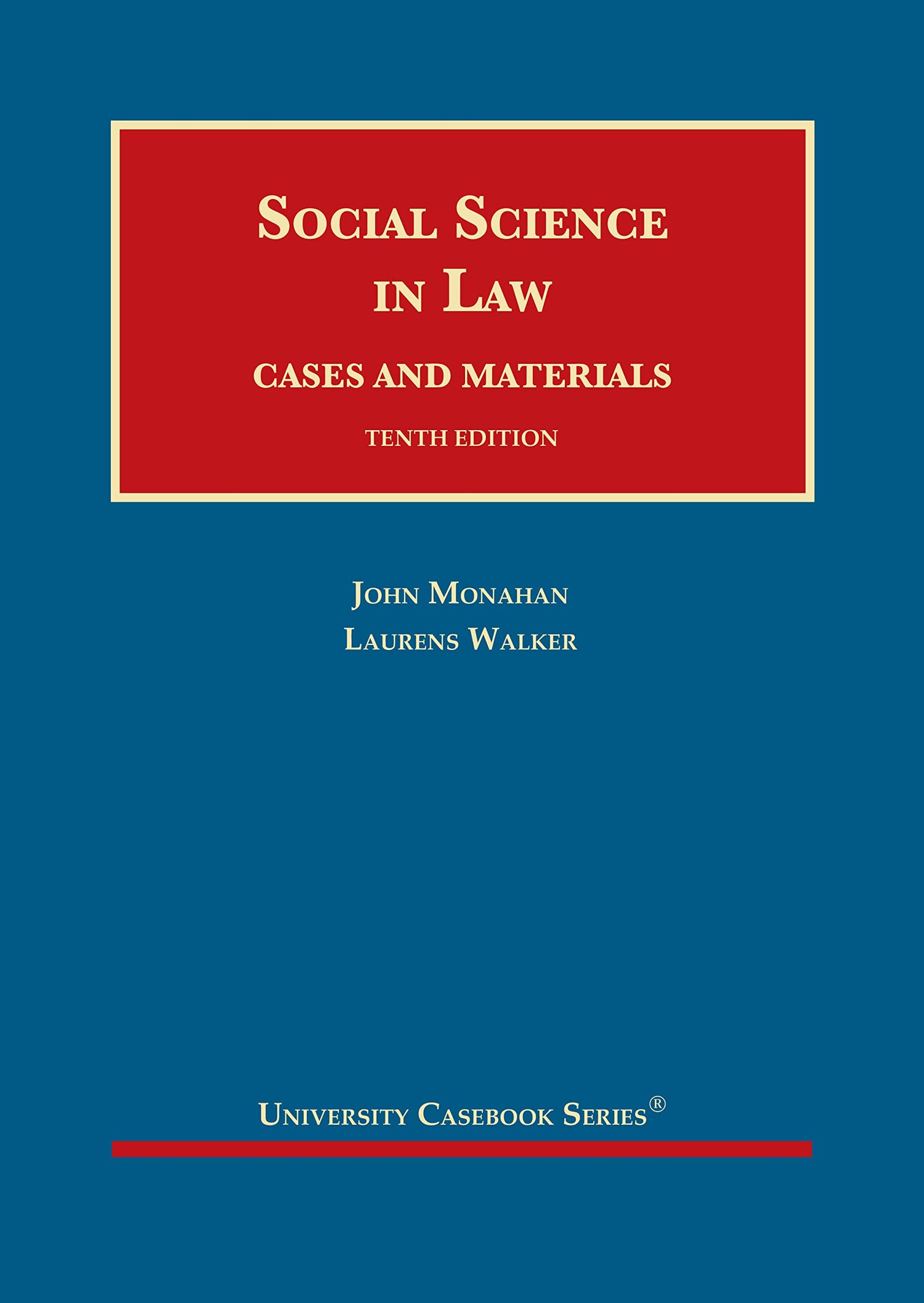 Social Science in Law, Cases and Materials — used book cover