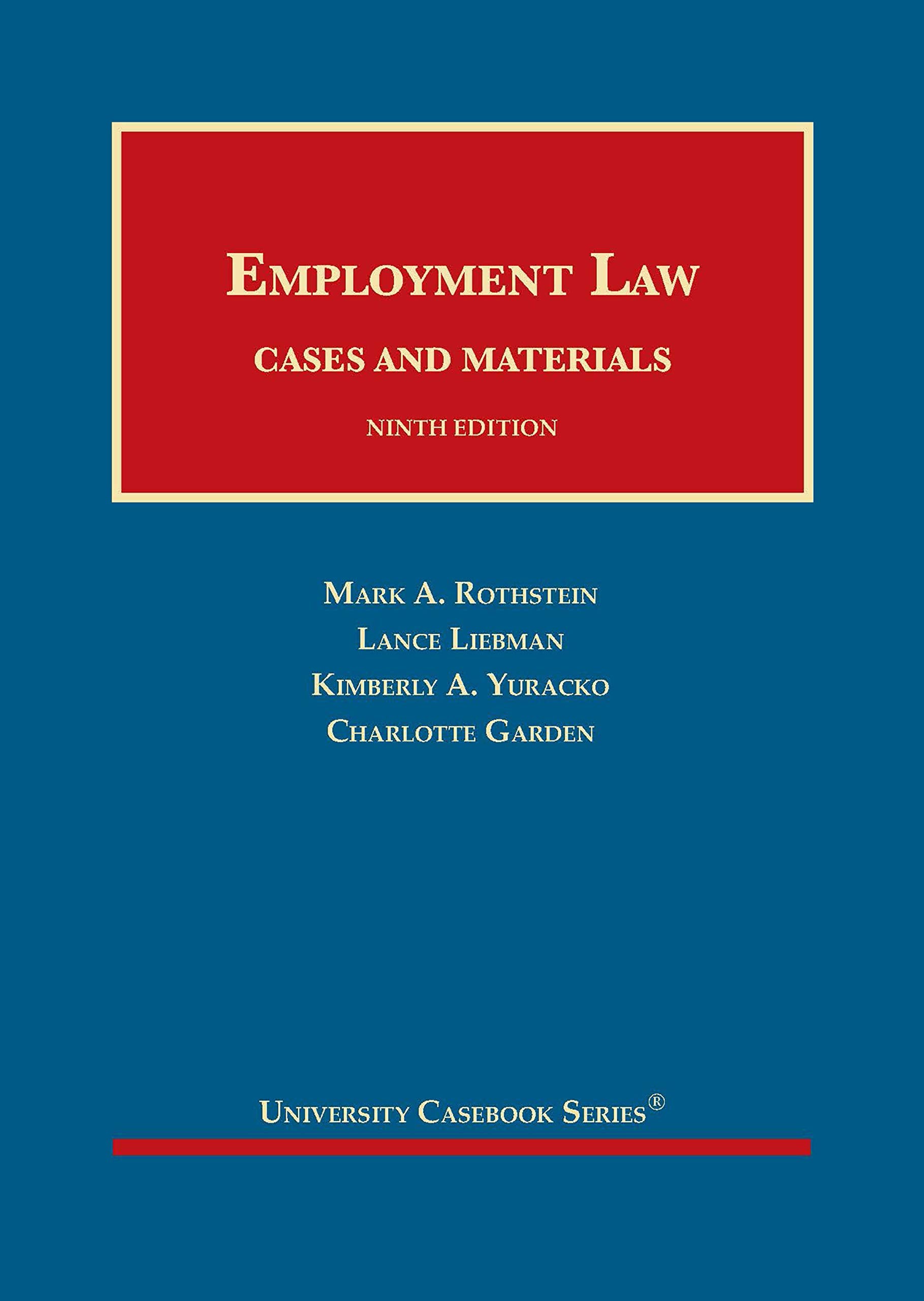 Employment Law, Cases and Materials — used book cover