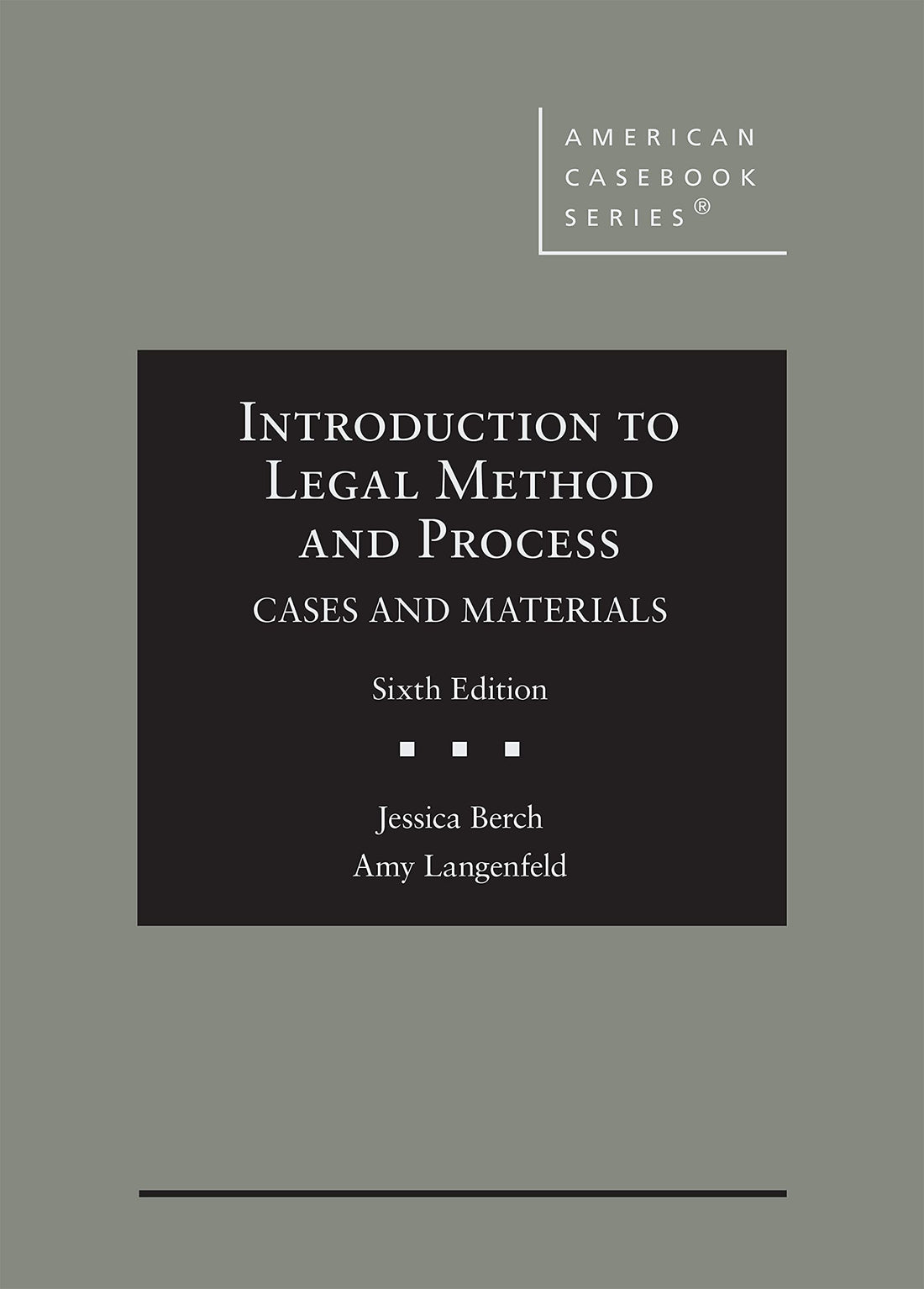 Introduction to Legal Method and Process, Cases and Materials — used book cover