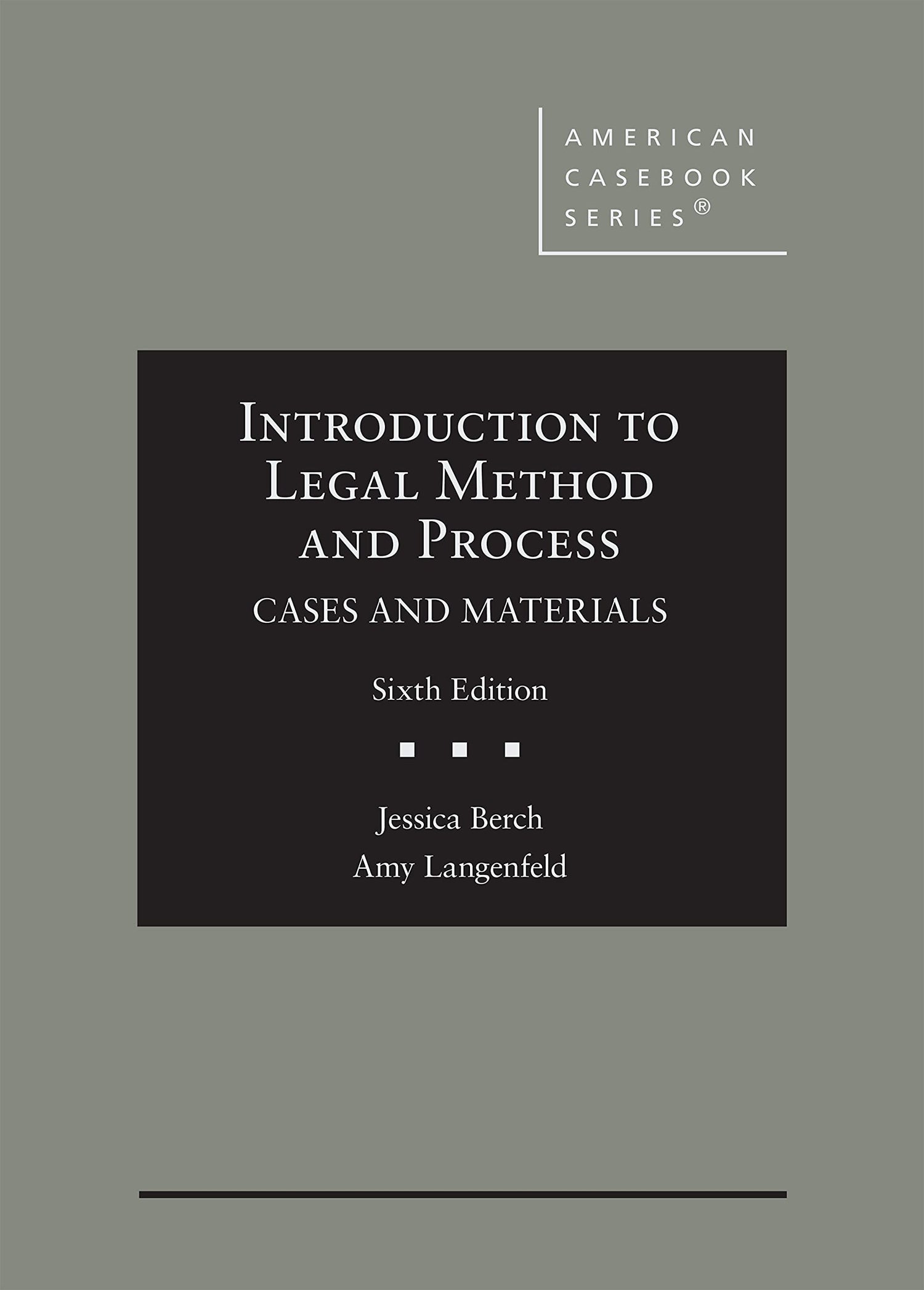 Introduction to Legal Method and Process, Cases and Materials — used book cover
