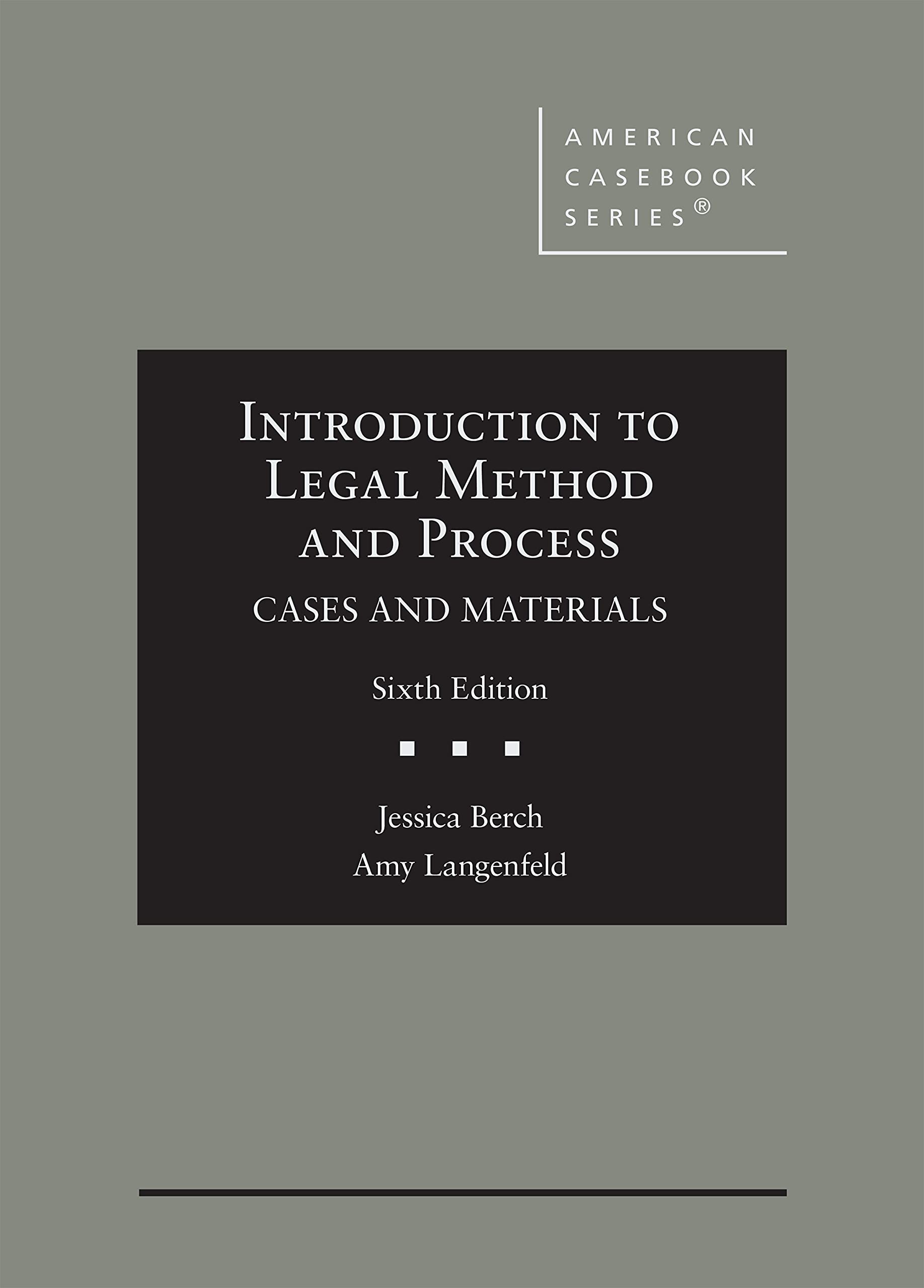 Introduction to Legal Method and Process, Cases and Materials — used book cover