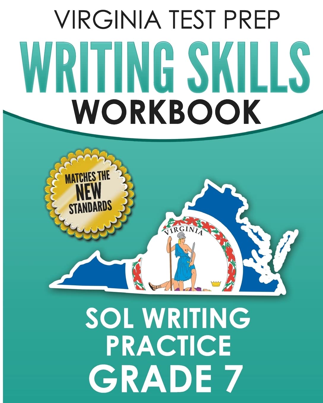 VIRGINIA TEST PREP Writing Skills Workbook SOL Writing Practice Grade 7 — used book cover