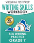 VIRGINIA TEST PREP Writing Skills Workbook SOL Writing Practice Grade 7 — used book cover