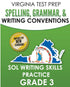 VIRGINIA TEST PREP Spelling, Grammar, & Writing Conventions Grade 3 — used book cover
