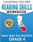 CALIFORNIA TEST PREP Reading Skills Workbook Daily SBAC ELA Practice Grade 4 — used book cover