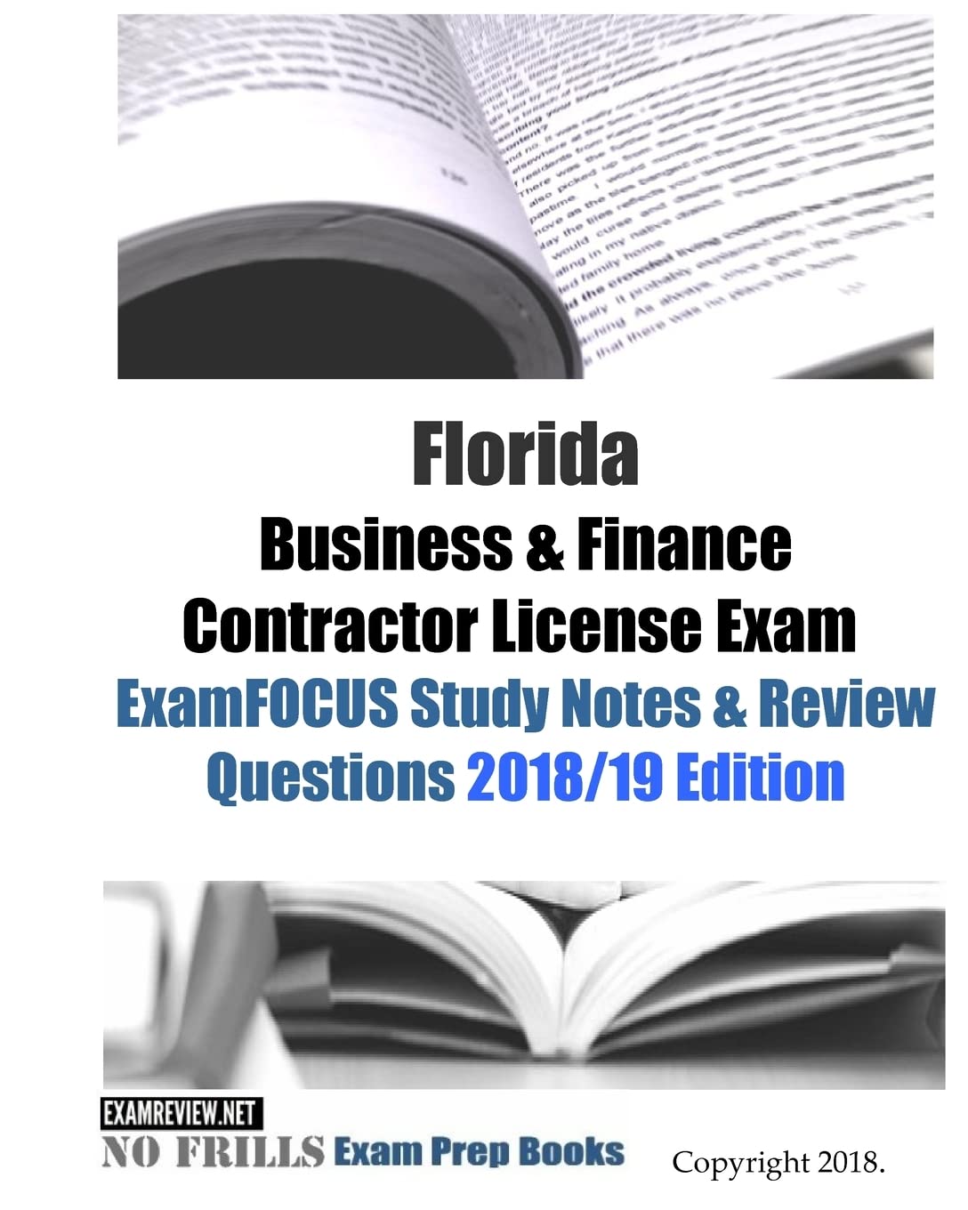 Florida Business &amp; Finance Contractor License Exam ExamFOCUS Study Notes &amp; Review Questions — used book cover