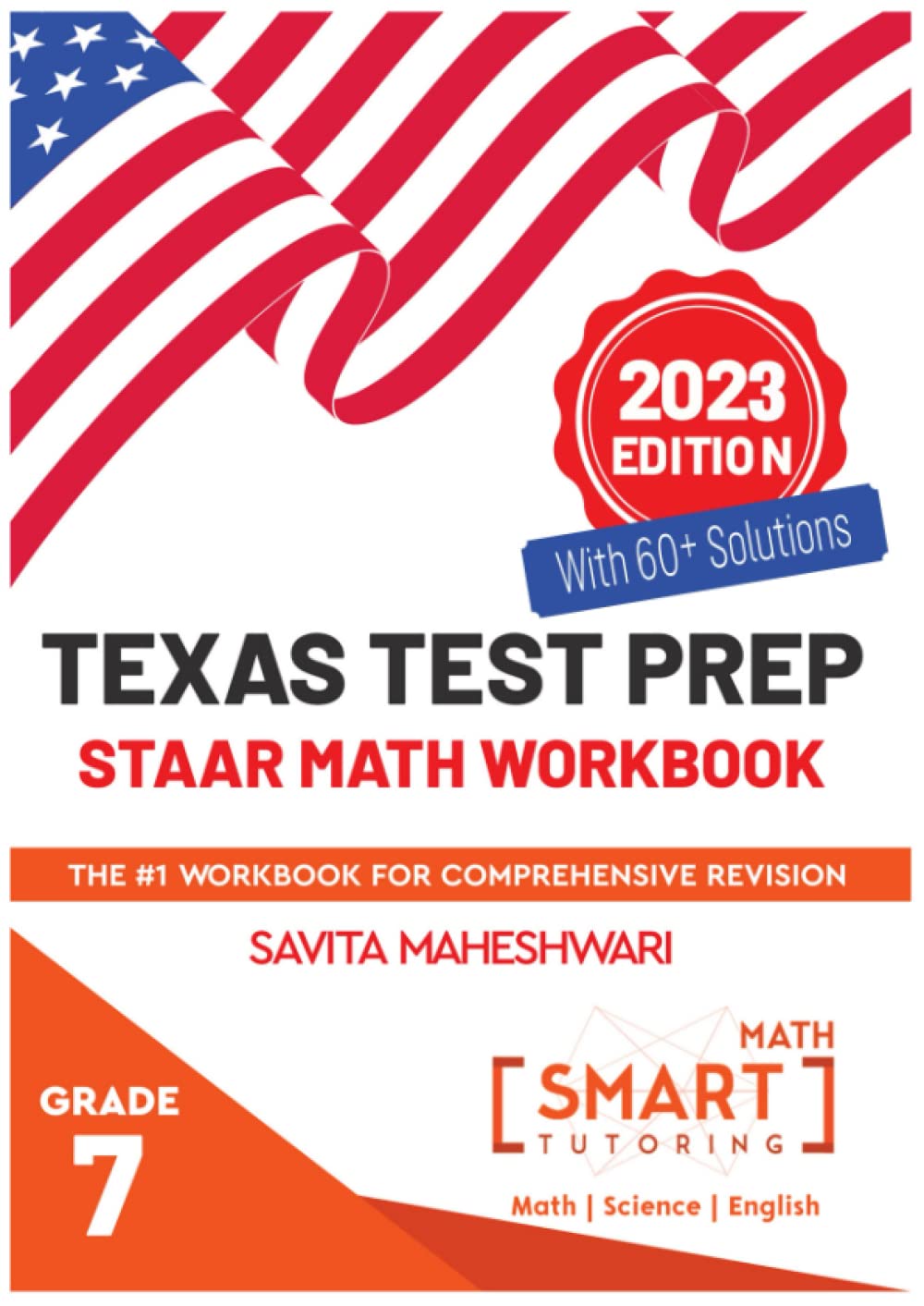 Texas Test Prep STAAR Math Workbook-Grade 7 — used book cover