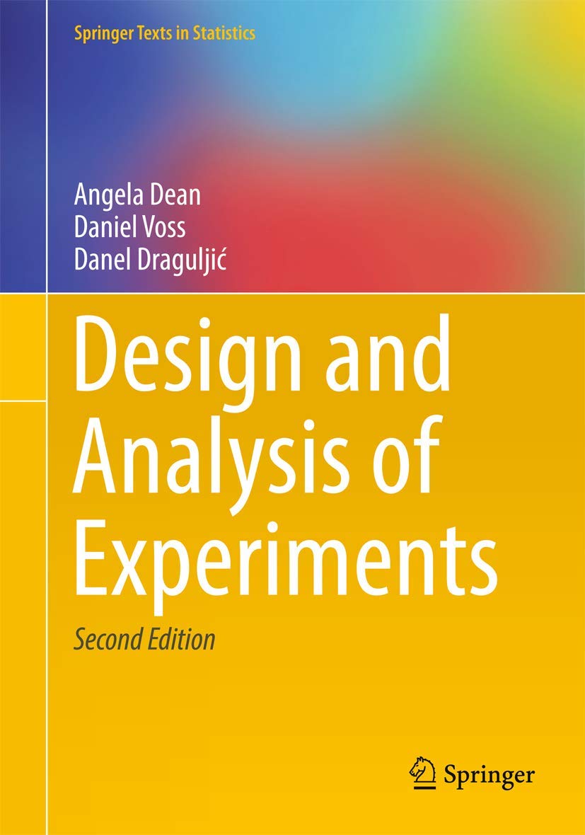 Design and Analysis of Experiments — used book cover
