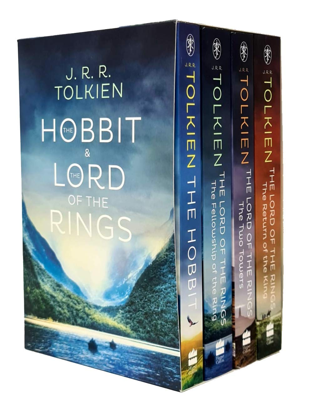 The Hobbit &amp; The Lord of the Rings 4 Books Boxed Set By J. R. R. Tolkien (The Hobbit, The Fellowship of the Ring, The Two Towers, The Return of the King)