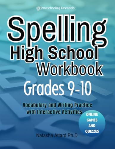 Spelling High School Workbook Grades 9-10: Vocabulary and Writing Practice with Interactive Activities