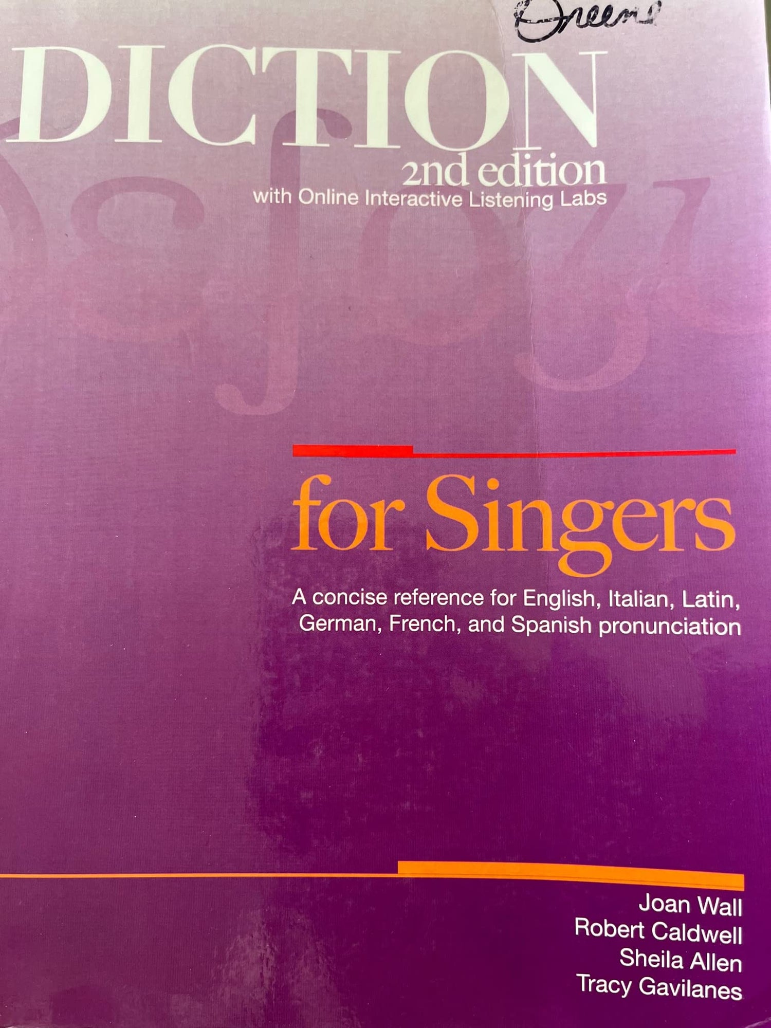 Diction for Singers