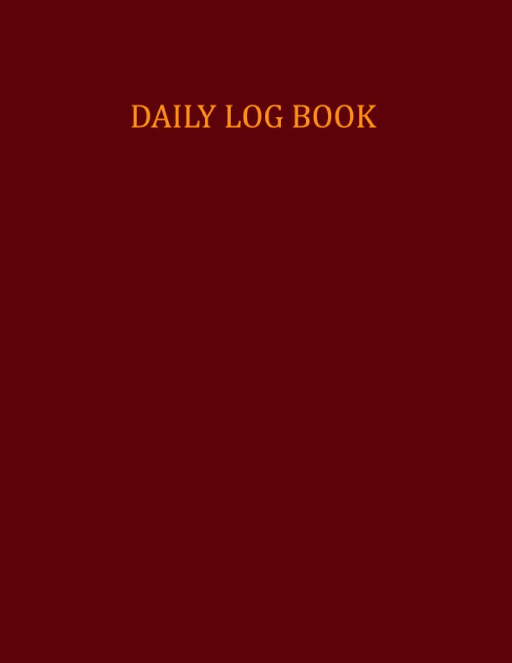 Daily Log Book — used book cover
