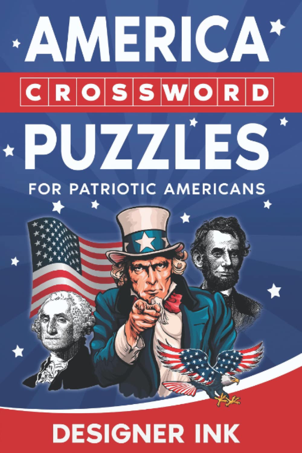 America Crossword Puzzles: PEOPLE, STATES, HISTORY, HOLLYWOOD. American Art Interior. Easy to Hard Words. ALL AGES Activity.