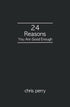 24 Reasons You Are Good Enough — used book cover