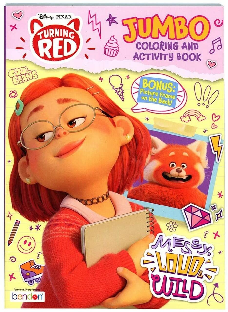 Bendon Disney Turning Red 80pg Jumbo Coloring and Activity Book — used book cover