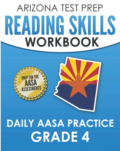 ARIZONA TEST PREP Reading Skills Workbook Daily AASA Practice Grade 4 — used book cover