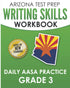 ARIZONA TEST PREP Writing Skills Workbook Daily AASA Practice Grade 3 — used book cover