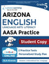 AASA Online Assessments and Grade 5 English Language Arts Literacy (ELA) Practice Workbook, Student Copy — used book cover