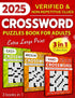 3 in 1 Collection Crossword Puzzles Book For Adults — used book cover
