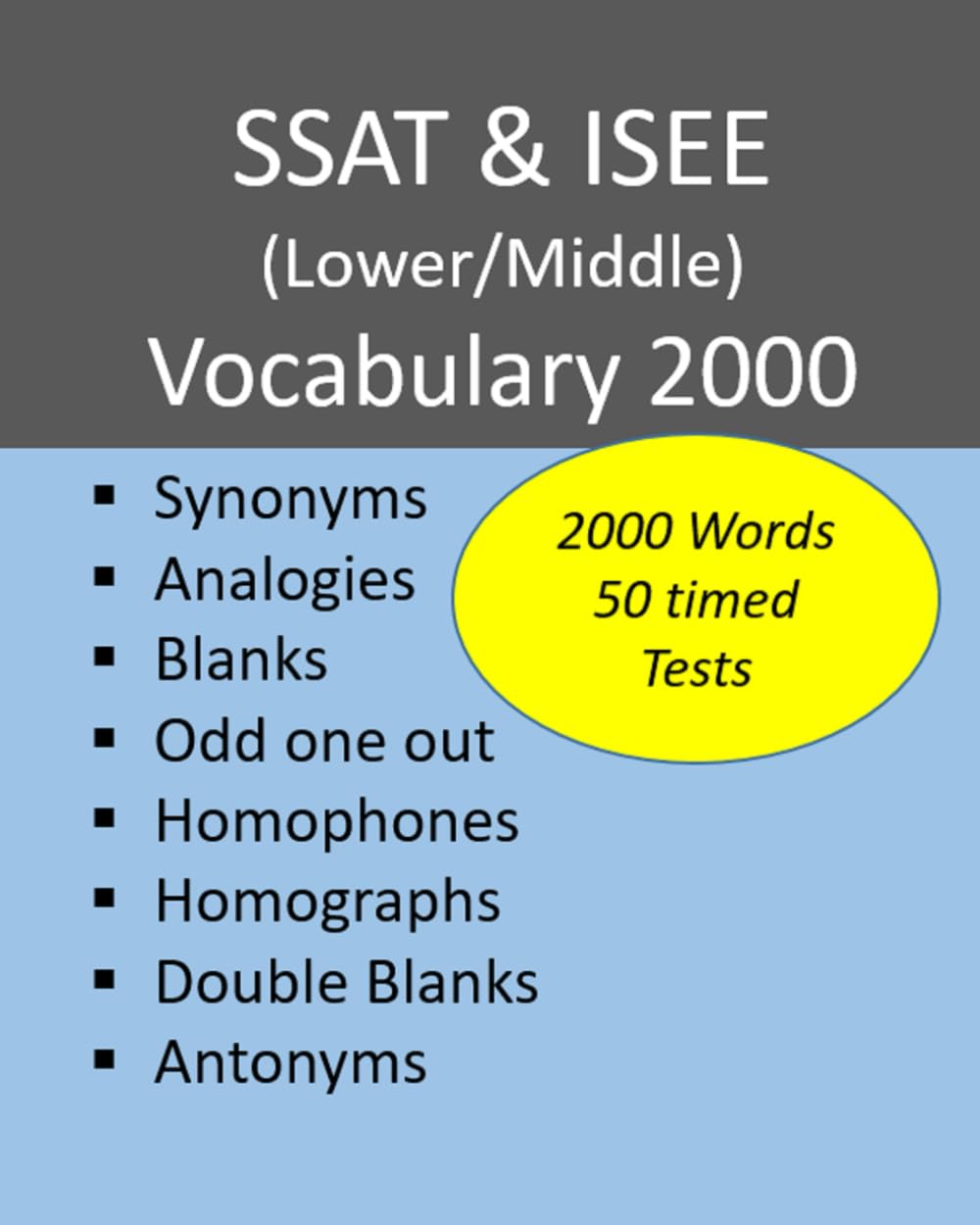 SSAT &amp; ISEE (Lower/Middle) Vocabulary 2000 — used book cover