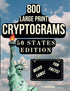 800 Large Print Cryptograms – 50 States Edition — used book cover