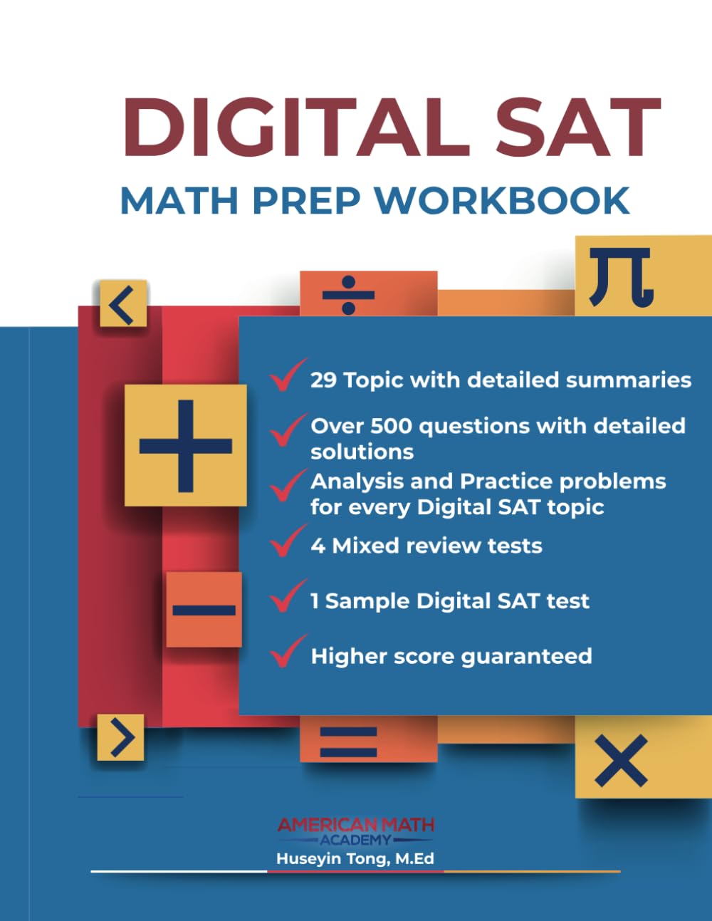 DIGITAL SAT MATH PREP WORKBOOK — used book cover