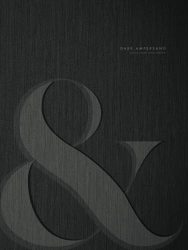 Dark Ampersand - A Black Linen Home Decor Book for Stacking and Coffee Table Display | Hard Cover Book with Realistic Fabric Effect — used book cover