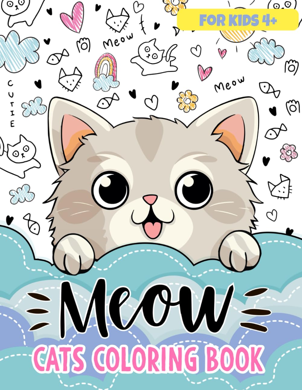 Meow Cats Coloring Book for Kids — used book cover