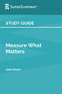 Study Guide: Measure What Matters by John Doerr — used book cover