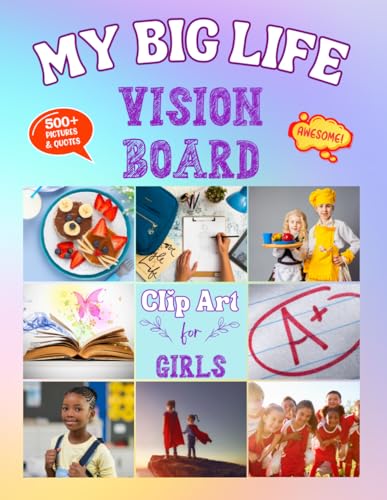 Vision Board Clip Art Book for Girls — used book cover
