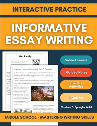 Informative Essay Writing Workbook for Middle School — used book cover