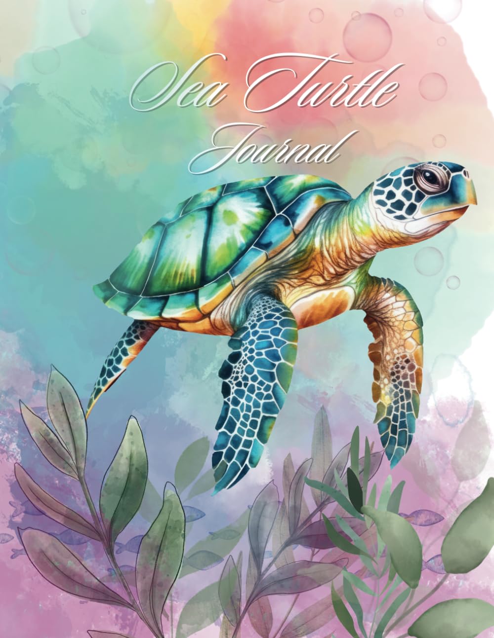Sea Turtle Watercolor Notebook — used book cover