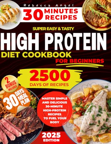 Super Easy &amp; Tasty High Protein Cookbooks for Beginners — used book cover