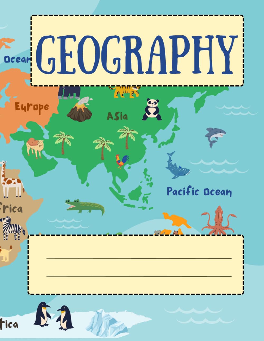 100-page Geography notebook — used book cover