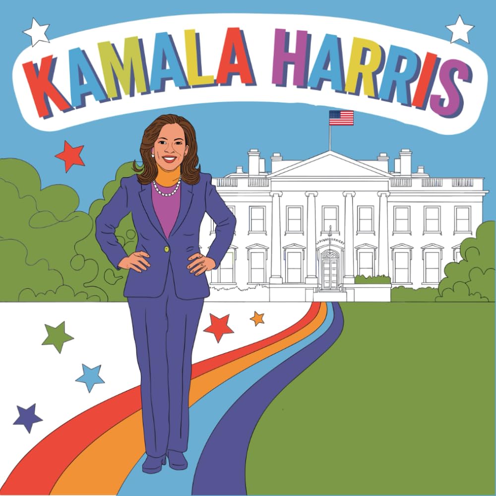Kamala Harris Coloring book: 50 Delightful Bold and Easy Coloring Pages for Kids And Adults, Simple and Big Designs Featuring Animals &amp; Sports and activities And Map usa &amp; More