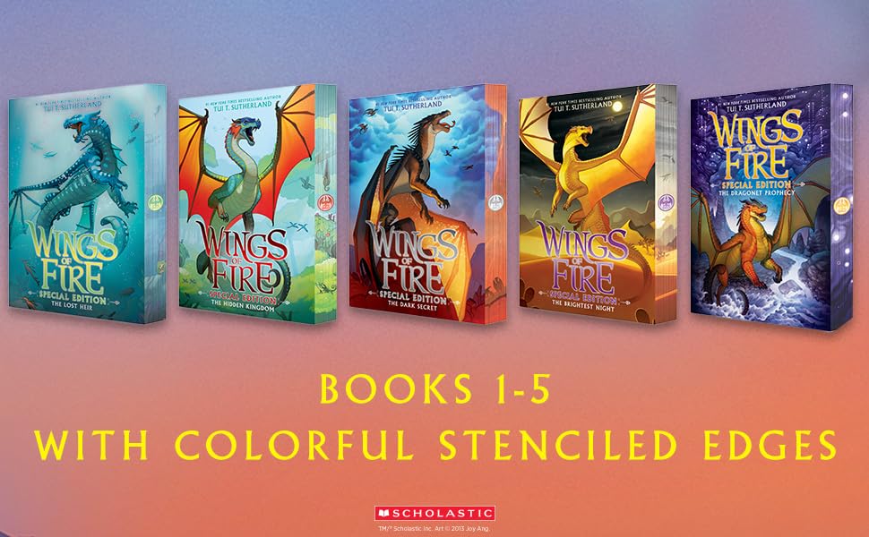 Wings of Fire: Special Edition Box Set (Books 1-5) with Vibrant Stenciled Edges &amp; Exclusive Poster!