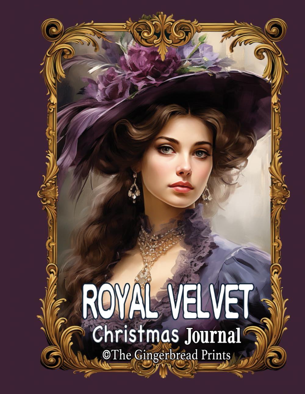 Royal Velvet Holiday Journal - Purple Theme Victorian Christmas Notebook for Junk Journal, Paper Craft, Scrapbooking, Card Making