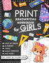 Print Handwriting Workbook for Kids with Jokes & Riddles for Girls — used book cover