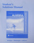 Student Solutions Manual for Elementary and Intermediate Algebra — used book cover