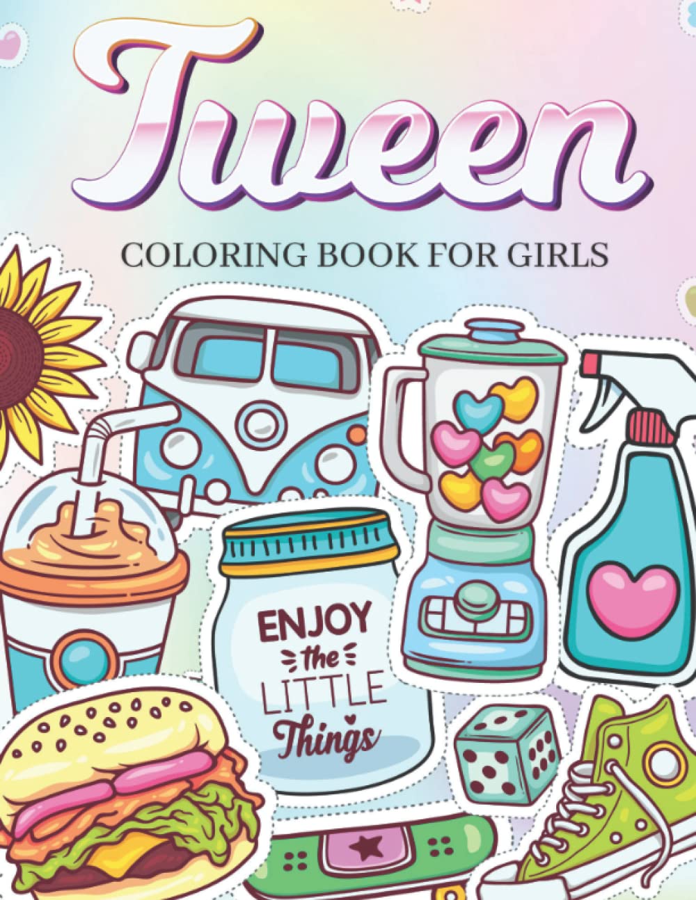Tween Coloring Book For Girls: Anti-Stress and Simple Coloring Designs. Relax, Fun, Easy Coloring Page For Teenagers, Young Adults, Boys, Girls, Ages 9-12,13-16