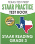 TEXAS TEST PREP STAAR Practice Test Book STAAR Reading Grade 3 — used book cover