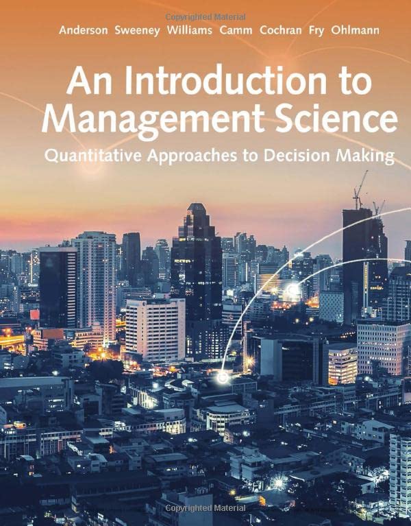 An Introduction to Management Science — used book cover